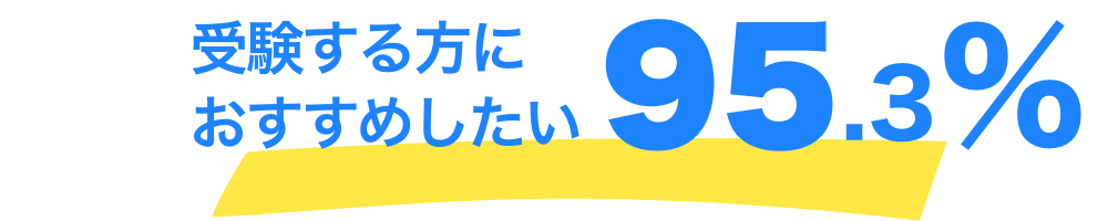 受験する方におすすめしたい 95.3%